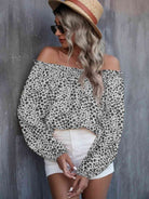 Off-Shoulder Long Sleeve Blouse - Guy Christopher