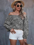 Off-Shoulder Long Sleeve Blouse - Guy Christopher