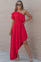 One-Shoulder Asymmetrical Dress - Guy Christopher