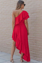 One-Shoulder Asymmetrical Dress - Guy Christopher