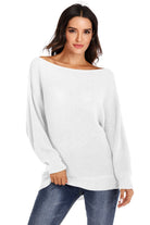 One Shoulder Dolman Sleeve Sweater - Guy Christopher