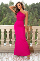 One-Shoulder Sleeveless Maxi Dress - Guy Christopher