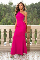 One-Shoulder Sleeveless Maxi Dress - Guy Christopher