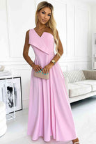 One-Shoulder Sleeveless Maxi Dress - Guy Christopher