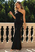 One-Shoulder Sleeveless Maxi Dress - Guy Christopher