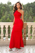 One-Shoulder Sleeveless Maxi Dress - Guy Christopher