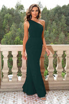 One-Shoulder Sleeveless Maxi Dress - Guy Christopher