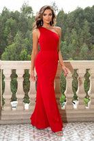 One-Shoulder Sleeveless Maxi Dress - Guy Christopher