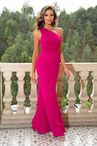 One-Shoulder Sleeveless Maxi Dress - Guy Christopher