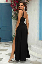 One-Shoulder Split Maxi Dress - Guy Christopher