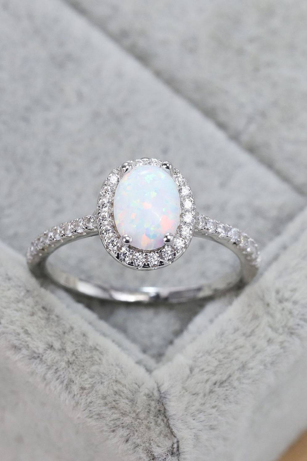 Opal 925 Sterling Silver Halo Ring - Guy Christopher