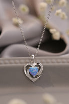 Opal Heart Pendant Necklace - Dazzle with the Romance of Nature's Treasures - Elevate Your Style and Captivate Hearts - Guy Christopher