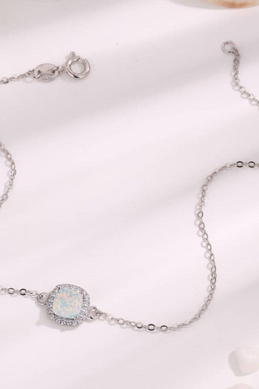 Opal Platinum-Plated Bracelet - Guy Christopher