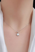 Opal Round Pendant Chain Necklace - Captivating the Mystique of Ocean and Love - An Exquisite Gift for Her - Guy Christopher