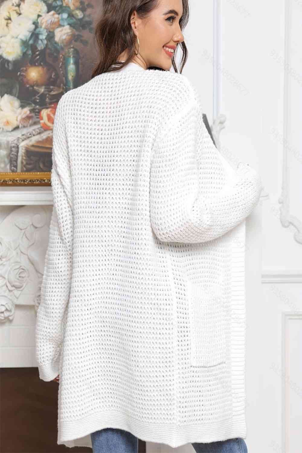Open Front Cardigan with Pockets - Guy Christopher