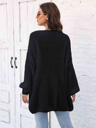 Open Front Dropped Shoulder Longline Cardigan - Guy Christopher