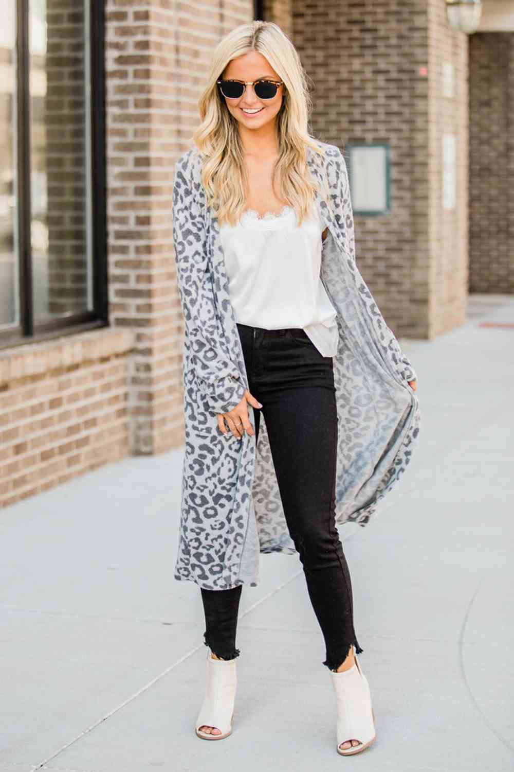 Open Front Leopard Cardigan - Guy Christopher