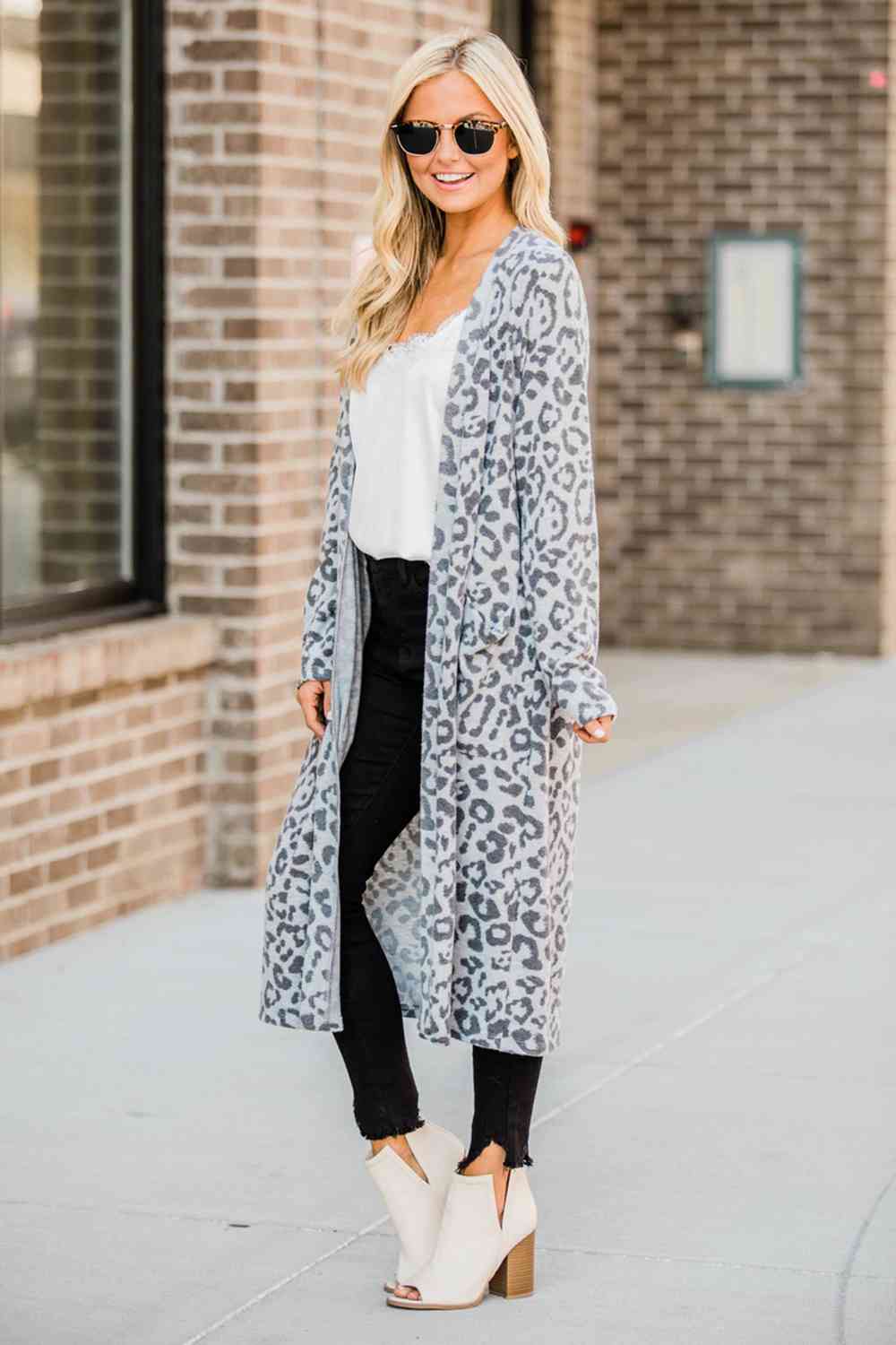 Open Front Leopard Cardigan - Guy Christopher