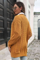 Open Front Longline Cardigan with Pockets - Guy Christopher