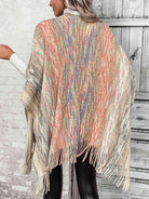 Open Front Poncho with Pom Poms - Guy Christopher