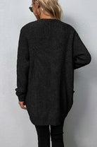 Open front waffle sweater cardigan - Guy Christopher