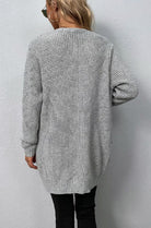 Open front waffle sweater cardigan - Guy Christopher