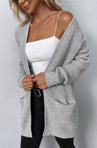 Open front waffle sweater cardigan - Guy Christopher