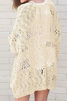 Openwork Long Sleeve Cardigan - Guy Christopher