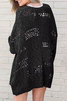 Openwork Long Sleeve Cardigan - Guy Christopher