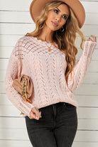 Openwork Scalloped Trim Knit Top - Guy Christopher