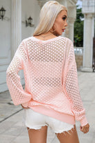 Openwork V-Neck Sweater - Guy Christopher