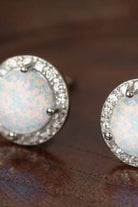 "Opulent Radiance - Let the Mesmerizing Hues of Australian Opal Earrings Illuminate Your Love Story" - Guy Christopher