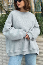 Oversize Round Neck Dropped Shoulder Sweatshirt - Guy Christopher