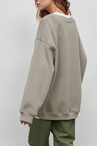 Oversize Round Neck Dropped Shoulder Sweatshirt - Guy Christopher