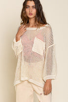 Oversized Fit See-through Pullover Sweater - Guy Christopher