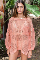 Oversized Fit See-through Pullover Sweater - Guy Christopher