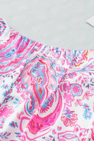 Paisley Print Short Sleeve Blouse - Guy Christopher