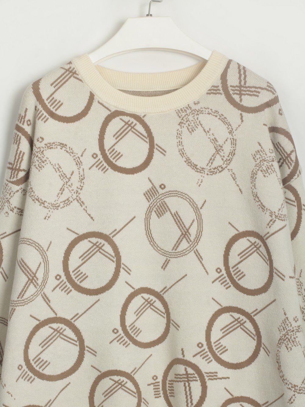 Patterned Drawstring Hem Sweater - Guy Christopher