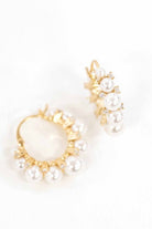 Pearl Crown Hoop Earrings - Guy Christopher