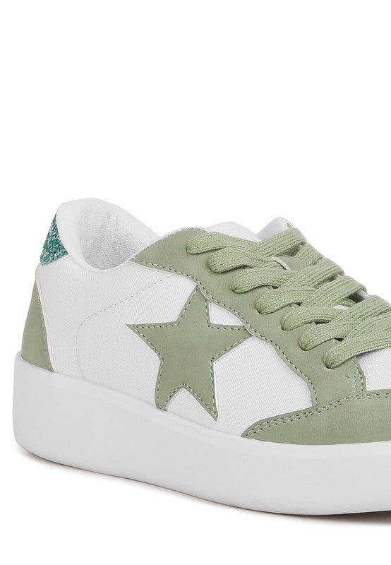 Perry Glitter Detail Star Sneakers - Guy Christopher