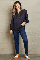 Petal Dew More For You Long Sleeve Stitch Blouse - Guy Christopher