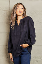 Petal Dew More For You Long Sleeve Stitch Blouse - Guy Christopher
