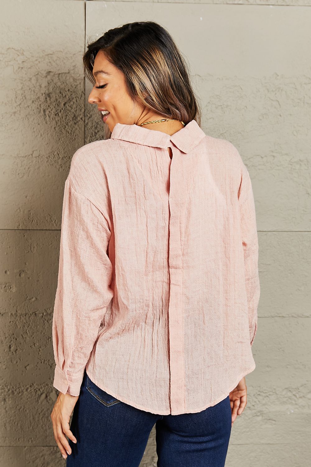 Petal Dew Take Me Out Lightweight Button Down Top - Guy Christopher