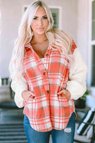Plaid Button Down Jacket with Pockets - Guy Christopher