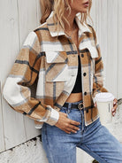 Plaid Collared Neck Jacket - Wrap Yourself in Love and Style - Feel the Warm Embrace - Guy Christopher
