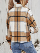 Plaid Collared Neck Jacket - Wrap Yourself in Love and Style - Feel the Warm Embrace - Guy Christopher
