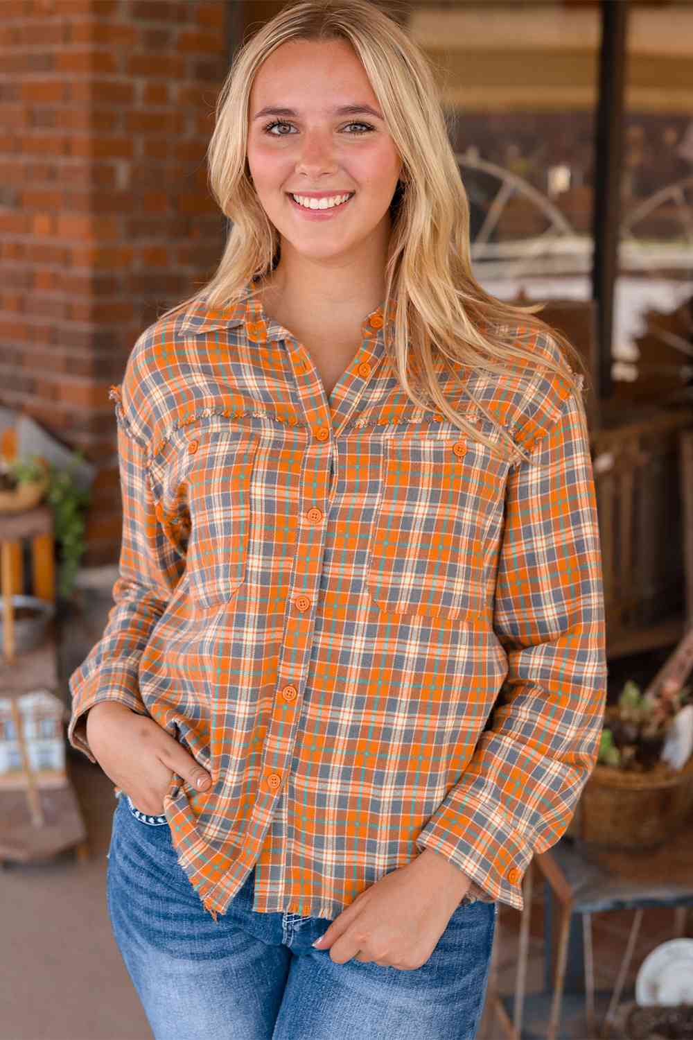 Plaid Collared Neck Shirt - Guy Christopher