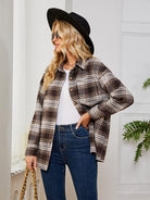 Plaid Collared Shirt Jacket - Guy Christopher