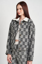 PLAID CONTRASTED JACKET - Guy Christopher