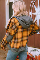 Plaid Hooded Button Front Jacket - Guy Christopher